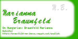 marianna braunfeld business card